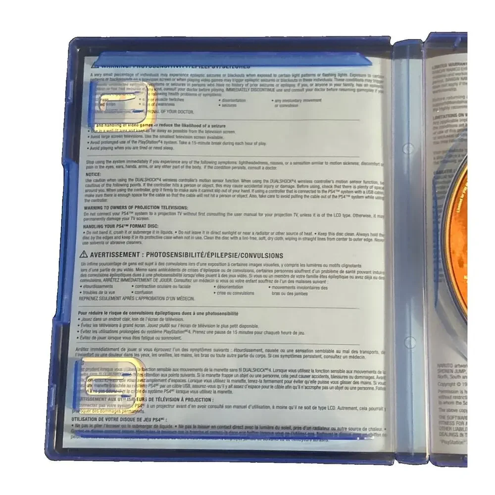 Naruto Shippuden Ultimate Ninja Storm 4 Sony PlayStation 4 2016 PS4 Tested Works